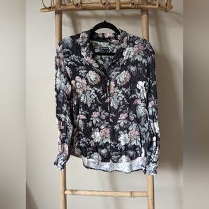 Frank & Oak Winter Garden Multi Colour Floral Shirt / Blouse Size XS